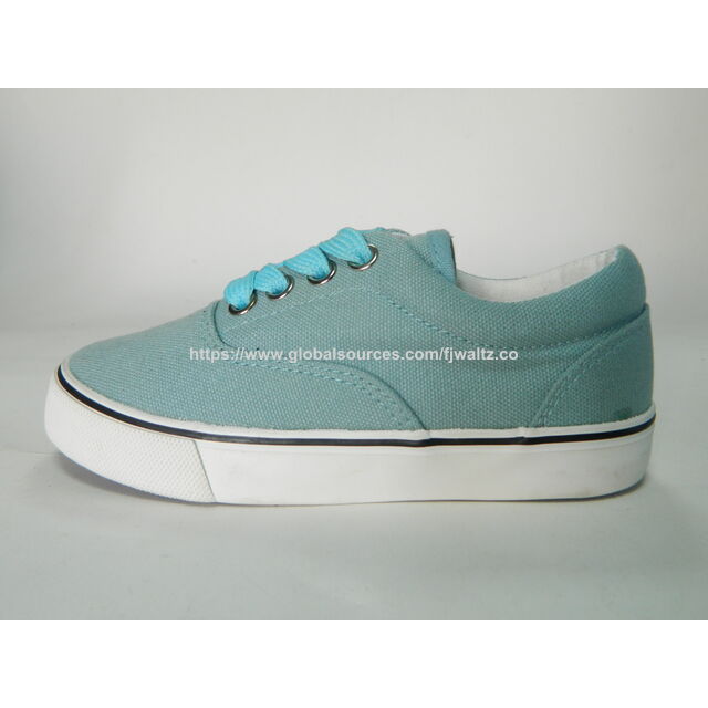 Children lace up vulcanized shoes,kids school shoes, basic canvas shoes