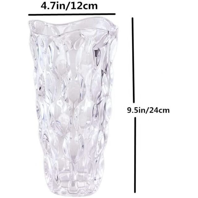 Vas Bunga Kaca Kristal Bening Tebal Tiup Tangan, Ornamen Mewah Elegan Nordik untuk Dekorasi Rumah & Hotel, Ideal untuk Mawar for sale at factory direct price