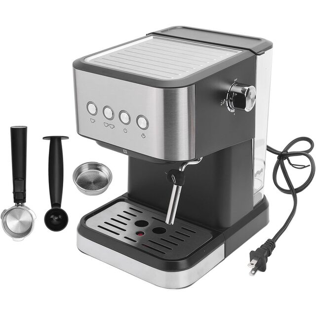 15 Bar Wholesale Professional Espresso Coffee Machine with Milk Frother Steam Wand And 1.5L Water Tank, Stainless Steel Automatic
