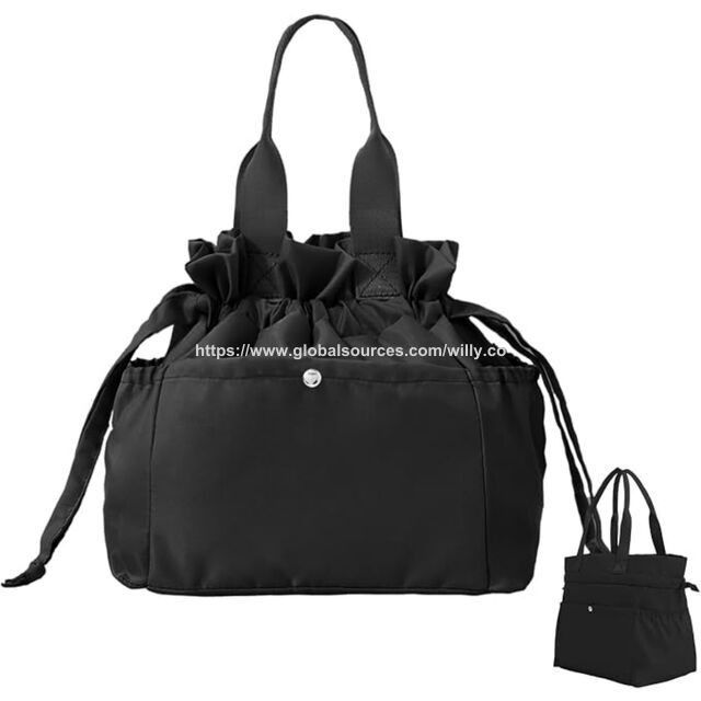 Tas Makan Siang Insulasi Wanita dengan Tali Serut, Tas Tote Kapasitas Besar yang Dapat Digunakan Kembali, Kotak Makan Siang Tahan Bocor untuk Kantor for sale at factory direct price