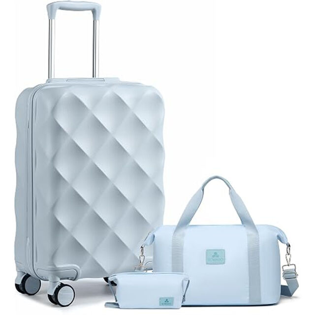 Set Koper: Koper Kabin 20 inci dengan Kunci TSA, Ritsleting YKK, Roda Spinner, Koper ABS Hardcase, Set Tas Akhir Pekan 3 Buah for sale at factory direct price
