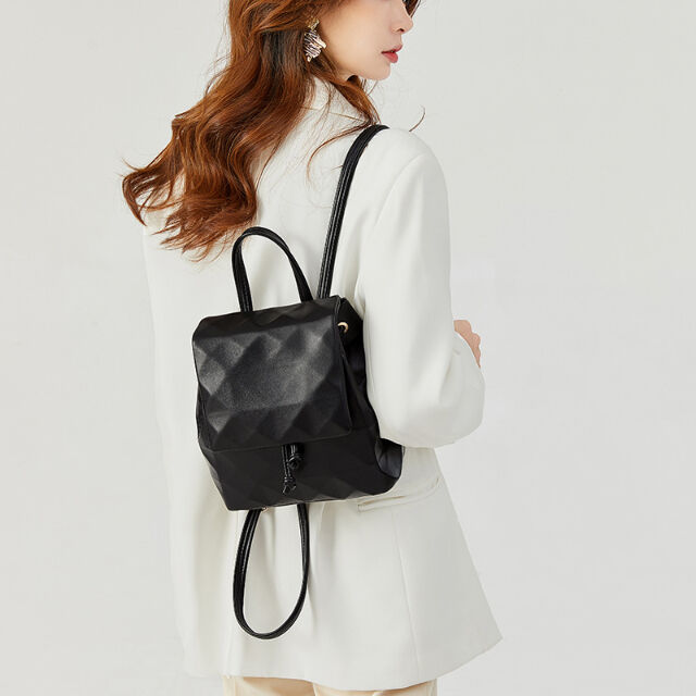 Geometrische kleine Damen-Umhängetasche 2025, neue Mode, einfarbig, schlichter Damen-Rucksack mit Kordelzug for sale at factory direct price