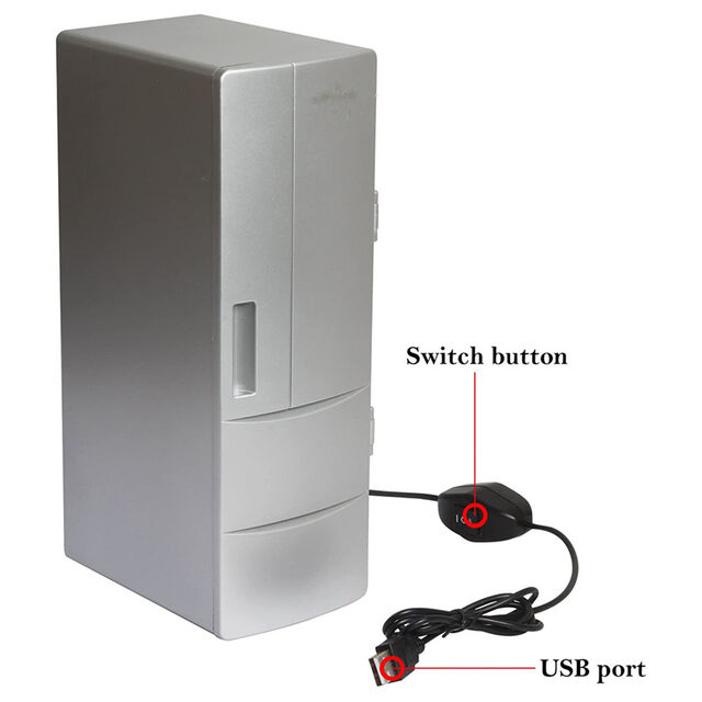 Usb fridge Cooler & Warmer Mini USB-Powered Beverage Drink Cans Cooler/Warmer Refrigerator