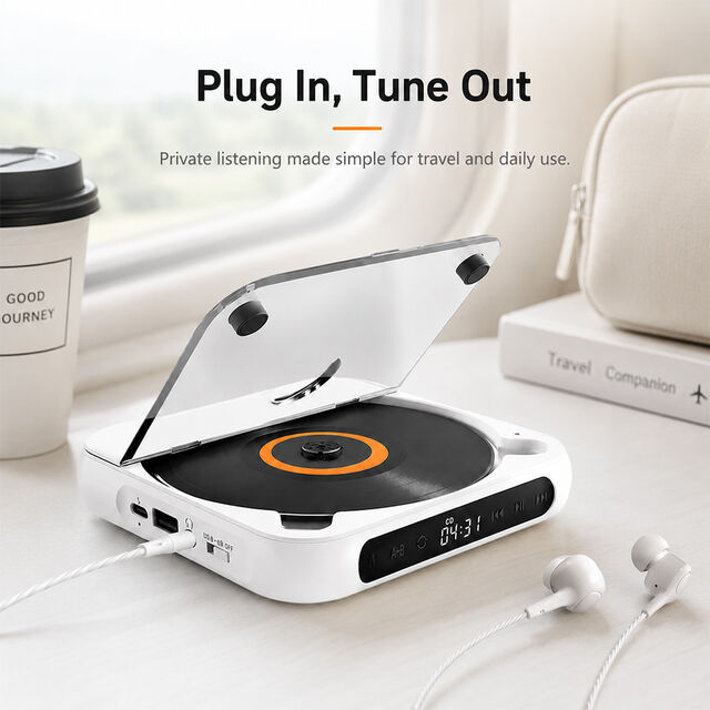 Wholesale Custom Transparent Portable CD Player for Music Travel with Blue Tooth OEM Factory for sale at factory direct price