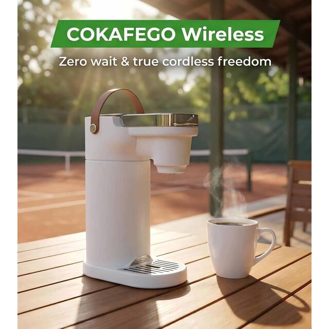 COKAFEGO CF01 Hot and Cold Brew Coffee Maker Wireless Outdoor Brewer Smart Extraction System with Insulated Tank