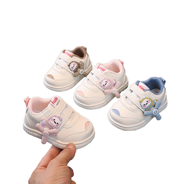 Breathable Soft Bottom Cartoon Newborn Toddler Leather Crib Shoes