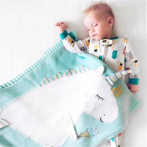 Custom Printing Pattern Cotton Baby Cartoon Blankets