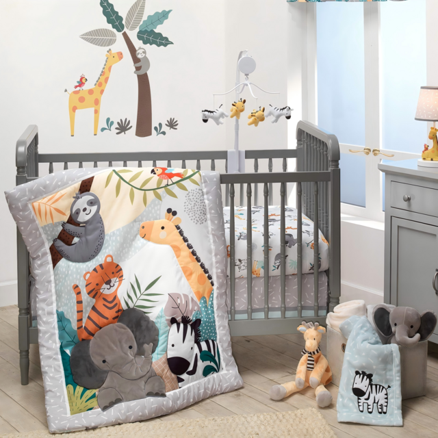 Cartoon Pattern Infant Nursery Baby Bedding Set