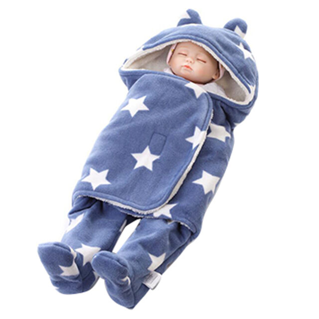 Soft Coral Fleece Baby Wrapping Blankets