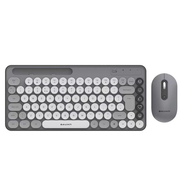 Retro Wireless Keyboard and Mouse Combo, Cute Round Keycaps Typewriter Style, 2.4G Silent Portable Set for PC Laptop Tablet Office for sale at factory direct price
