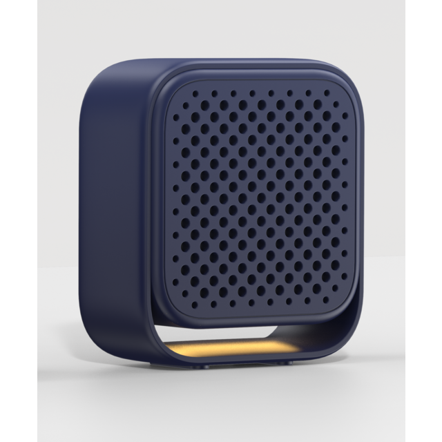 Portable Bluetooth Speaker with perforated hole panel for DIY decorative charms. Aluminum alloy shell, built-in warm LED light. for sale at factory direct price