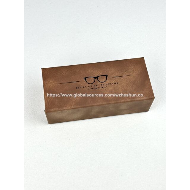 Custom Logo Luxury PU Leather Foldable Glasses Case With Magnetic ...