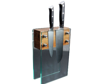 Buy Wholesale China Multi-functional Glass Kitchen Knife Block Knife Stand, acrylic And Wood Knife Holder, & Knife Block at USD 12