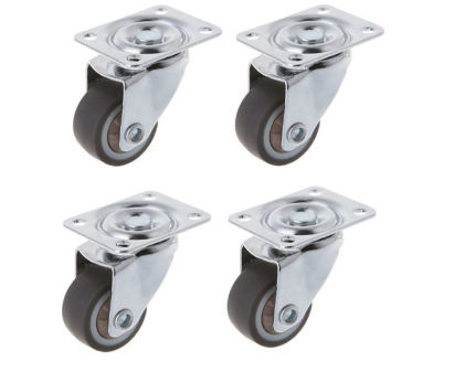 1“ Mini Casters TPE rubber Super Mute Wheels For Bookcase Drawer Flower Racks 