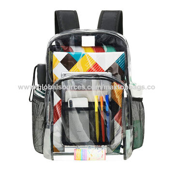 Buy Wholesale China Clear Backpack Heavy Duty Pvc Transparent School  Backpack Large Capacity For College Boys And Girls & Clear Backpack Heavy  Duty Pvc Transparent School at USD 3.62