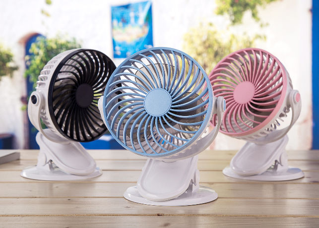 Color : Pink, Size : Free Size Mini Fan Mini USB Desk Fan with Rechargeable 2000mAH Battery and USB Cable Auto 3 Speeds 360 Up and Down for Home and Oudoor 