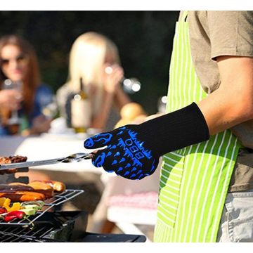 BBQ Silicone Heat-Resistant Glove Kitchen Microwave Oven Mitts 500