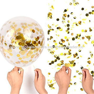 China 12 Inches Gold Confetti Balloons Party Balloons With Golden Paper ...