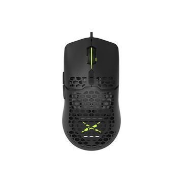 DELUX Ergonomische, leichte Multi-Color Gaming-Maus mit bis zu 7200 DPI, Kabel und RGB-Beleuchtung