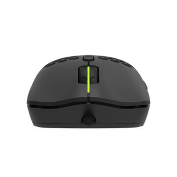 DELUX Ergonomische, leichte Multi-Color Gaming-Maus mit bis zu 7200 DPI, Kabel und RGB-Beleuchtung