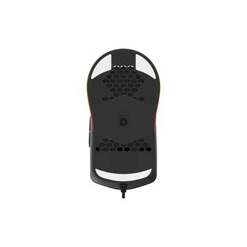 DELUX Ergonomische, leichte Multi-Color Gaming-Maus mit bis zu 7200 DPI, Kabel und RGB-Beleuchtung
