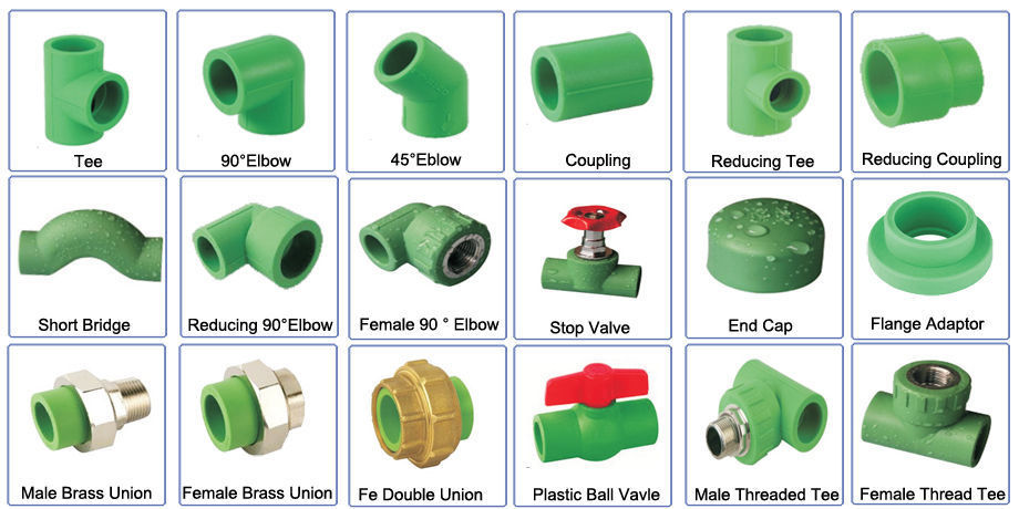 Top Quality Hot and Cold Water Health PPR Pipes Tubes Fittings, PPR Double  Unions Brass Valves