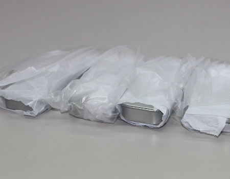 Métal Étain Boîte, 12Pcs 3,74" X 2,36" X 0,87" Rectangulaire