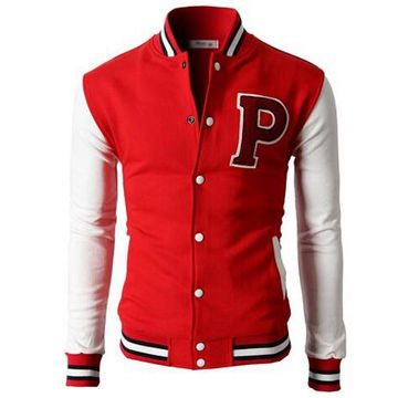 Source Fashion blue jacket for men and women with baseball collar varsity  jacket on m.