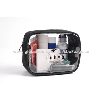 حقائب مستحضرات تجميل PVC شفافة، مجموعة مكياج
