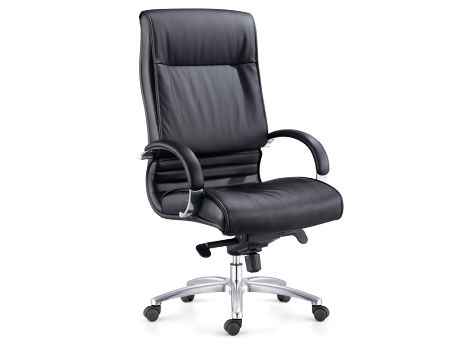 Back Leather Office Executive Chair, Black Pu Leather High Back Office Chair