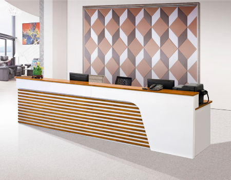 Ampere Drawer Tree Reception Table, Front Reception Desk Design