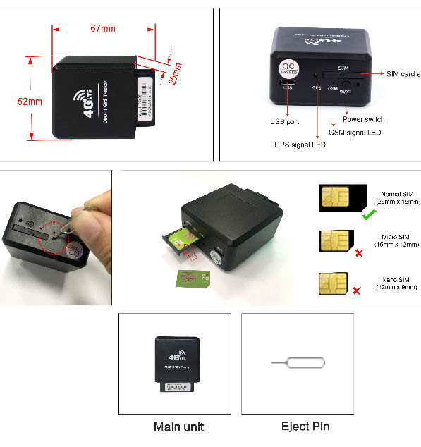 China 4G LTE CAT M1 NB IOT GPS Tracking With Remote OBDll Diagnostic ...