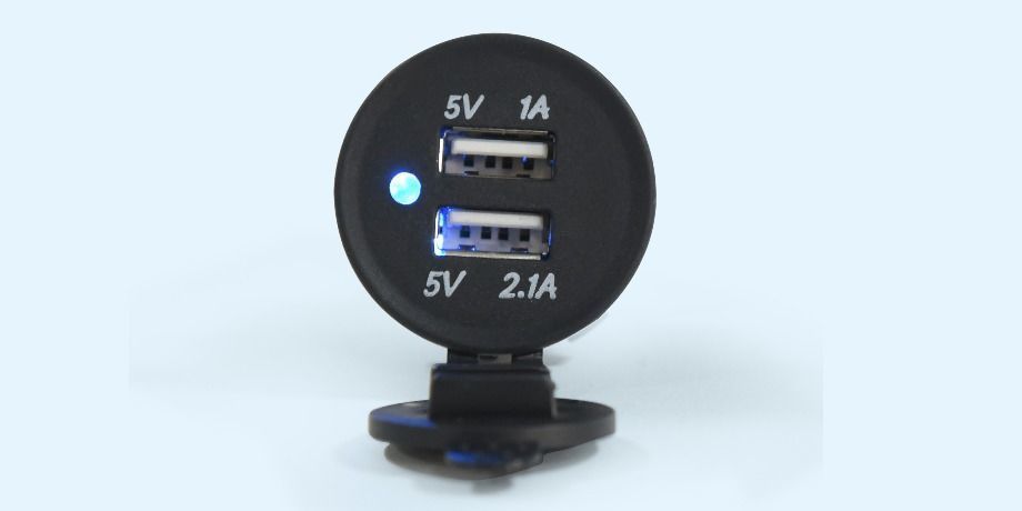 12-24V 3.1A Motorcycle Boat Car USB Power Outlet Charger Port Socket Adapter Hot 