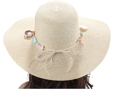 ChenXi Store Womens UPF50 Foldable Summer Sun Beach Straw Hats Accessories Wide Brim 
