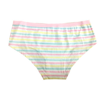 Soft Cotton Multicolor Pack Of 3 Junior Girl Brief Panties Pink