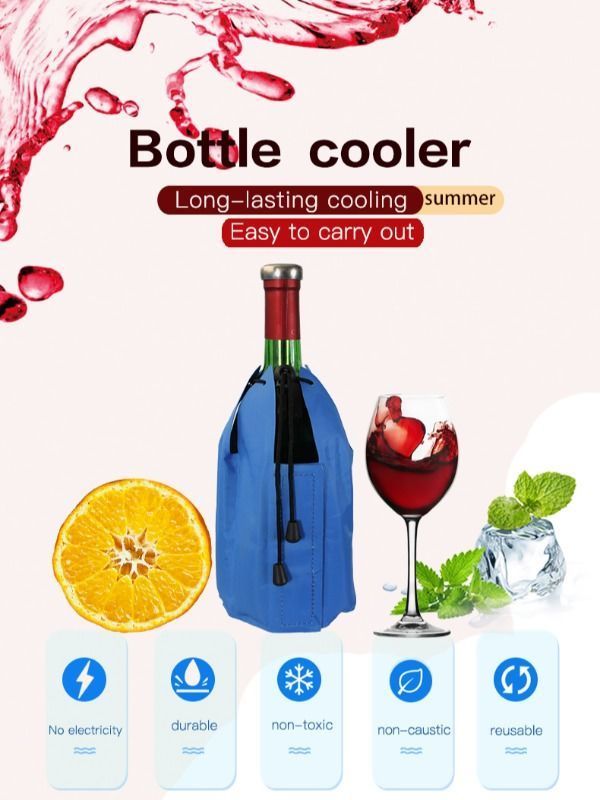 Champagne Ice Jackets for Rapid Cooling of Wine 2 Pieces SILBERTHAL Cooler Sleeves Beer and Water Bottles
