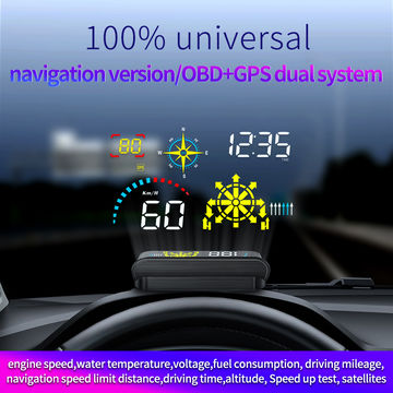 C2 Voiture Universal Smart Hud Smart Head-Up Version Version De La  Navigation HUD Color Screen Ai Intelligence