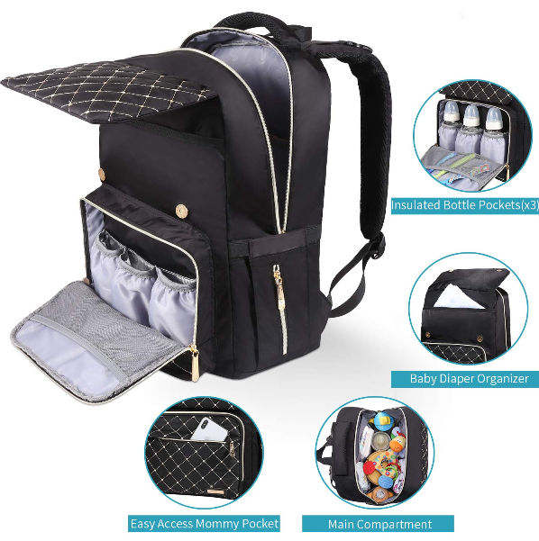diaper bags with insulated pockets