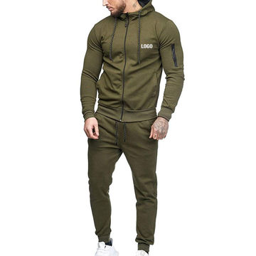 Mens khaki green outlet tracksuit