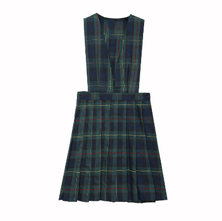 green school pinafore