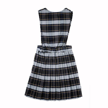 red tartan school pinafore