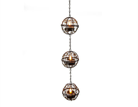 China Outdoor Solar Candles 3pk Hanging Gold Tea Light Candle Holder With Tealight Candles On Global Sources