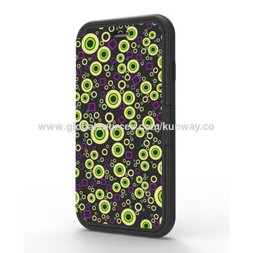 Capa de tecido com sobremoldagem de PC/TPU para iPhone 6/6S, encaixe perfeito com proteção total.