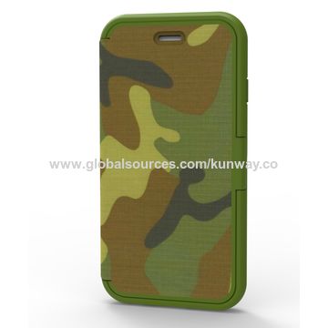 Capa de tecido com sobremoldagem de PC/TPU para iPhone 6/6S, encaixe perfeito com proteção total.