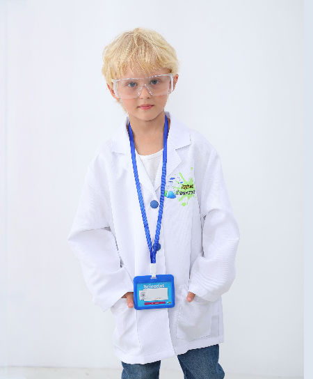 Kids Unisex Child Lab Coat Scientists Role Play Costume Halloween Pretent Dress-up Set Kids Unisex Child Lab Coat Scientists Role Play Costume Halloween Pretent Dress-up Set