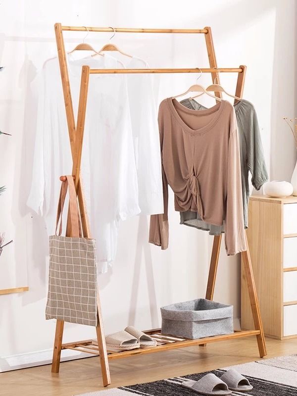 bamboo coat rack