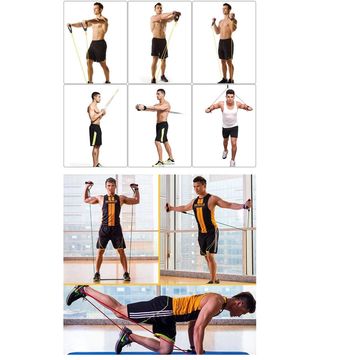 Buy Wholesale China Gym Fitness Resistance Band Set 11 Pieces With