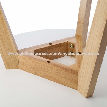 Mesa Redonda De Bambú Café Muebles Hogar Sofá Cama Decoración Pequeños Espacios
