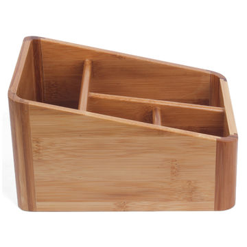 China Multifunctional 100% Natural Bamboo Office Desk Organizer with 4 ...