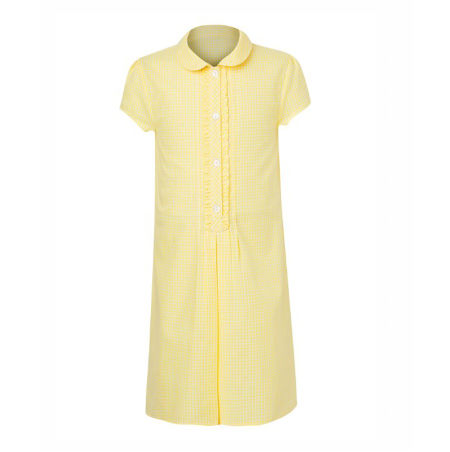 yellow gingham school dress